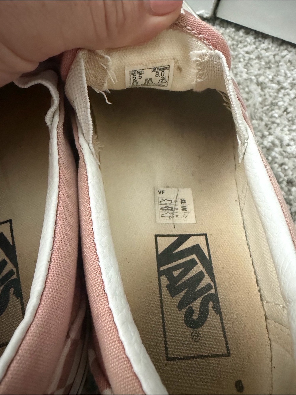 Vans Classic Slip-On Checkerboard Rose Dawn Pink/White - Picture 5 of 6